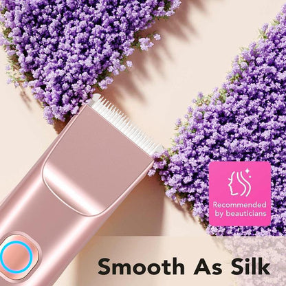 Bikini Trimmer for Women, Electric Shaver and Razor Rechargeable 2-In-1 Body and Facial Epilator, Dual Heads for Painless Trimming of Pubic Hair, Face, Underarms and Legs, IPX7 Waterproof. Christmas Gift New Year Gift Shaving Grooming
